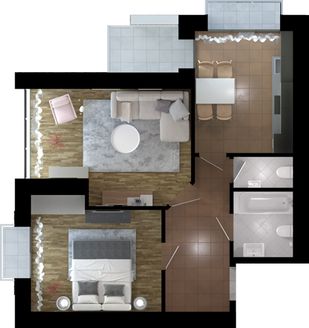 2-комнатная 56.1 м² в ЖК Крайобраз от 40 050 грн/м², г. Яремче