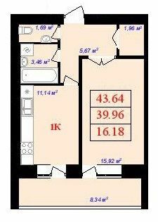 1-кімнатна 43.64 м² в ЖК на вул. Тисменицька від забудовника, Івано-Франківськ