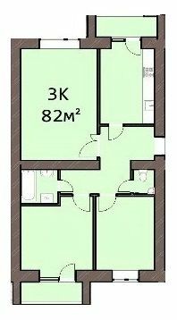 3-комнатная 82 м² в ЖК Затишна оселя от 11 000 грн/м², с. Волчинец