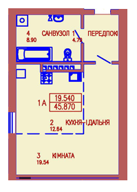 1-кімнатна 45.87 м² в ЖБ Сонячний від забудовника, с. Підпечери
