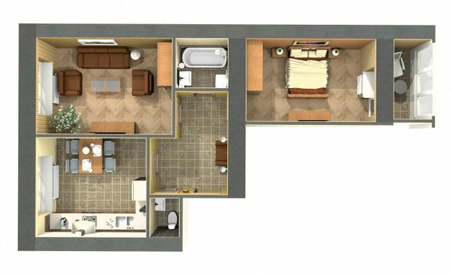 2-кімнатна 63.6 м² в ЖК Комфорт від 10 600 грн/м², с. Вовчинець