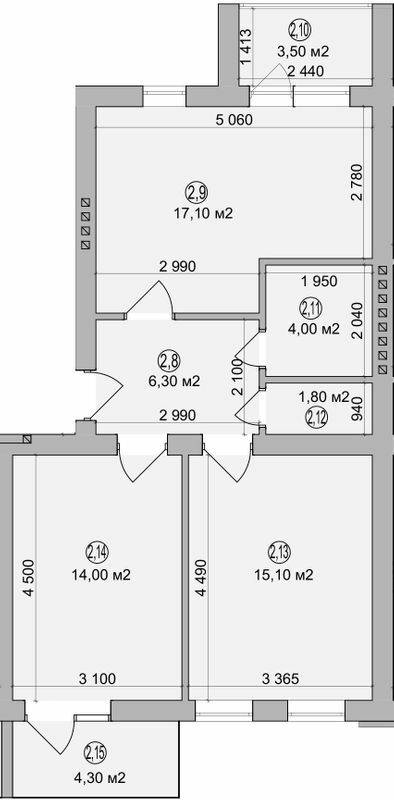 2-кімнатна 63.1 м² в ЖК Перфект Хаус від 9 900 грн/м², м. Калуш