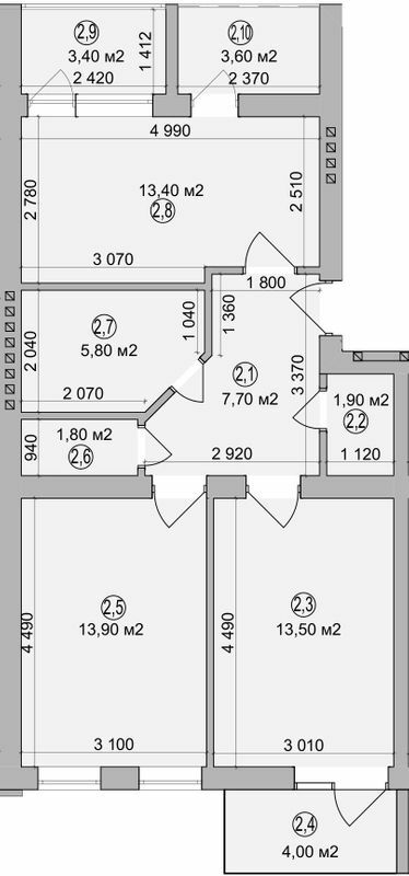 2-кімнатна 64.4 м² в ЖК Перфект Хаус від 9 900 грн/м², м. Калуш