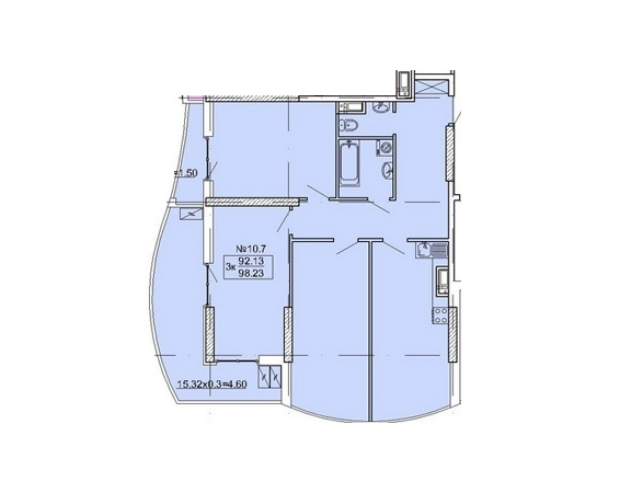 3-комнатная 98.23 м² в ЖК Корфу от 35 700 грн/м², Одесса