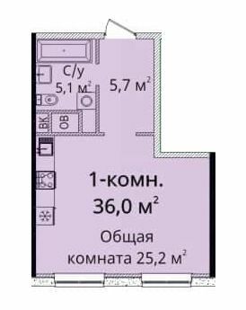1-кімнатна 36 м² в ЖК Sea View від 31 950 грн/м², Одеса