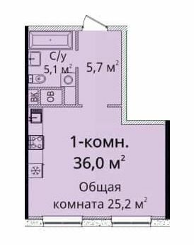 1-комнатная 36 м² в ЖК Sea View от 29 900 грн/м², Одесса