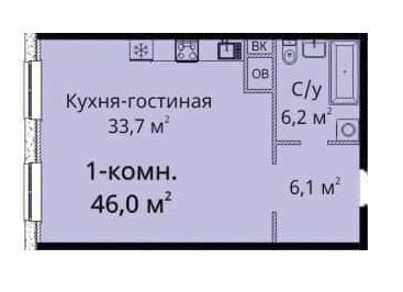 1-кімнатна 46 м² в ЖК Sea View від 31 950 грн/м², Одеса