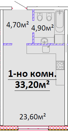 1-комнатная 33.2 м² в ЖК Оскар от 30 650 грн/м², Одесса