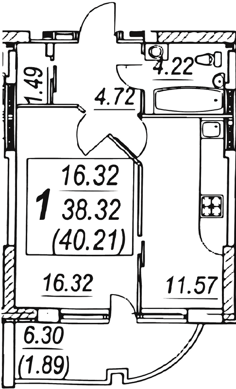 1-комнатная 40.21 м² в ЖК Новые Черемушки от 14 000 грн/м², Одесса