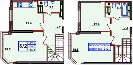 Двухуровневая 86.6 м² в ЖК Волна от 15 650 грн/м², Одесса