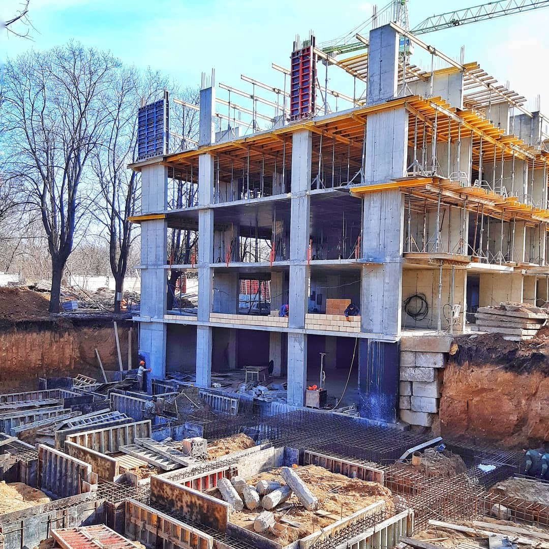 Хід будівництва ЖК Простір на Донського, лют, 2020 рік