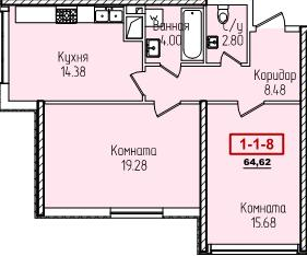 2-кімнатна 64.62 м² в ЖК П'ятдесят перша перлина від 26 350 грн/м², Одеса