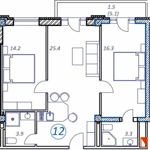 2-кімнатна 64.6 м² в Апарт-готель Европа плюс від 30 000 грн/м², м. Трускавець