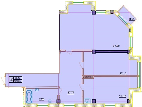 3-комнатная 109.85 м² в КД Пушкинский от 45 400 грн/м², Одесса