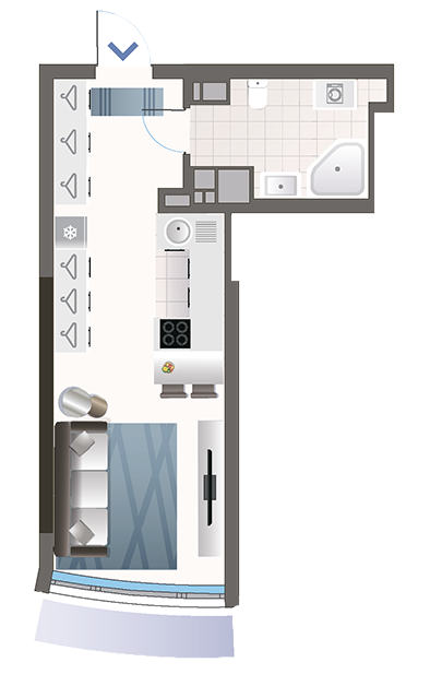 1-комнатная 30.68 м² в ЖК Oasis от 24 200 грн/м², Киев