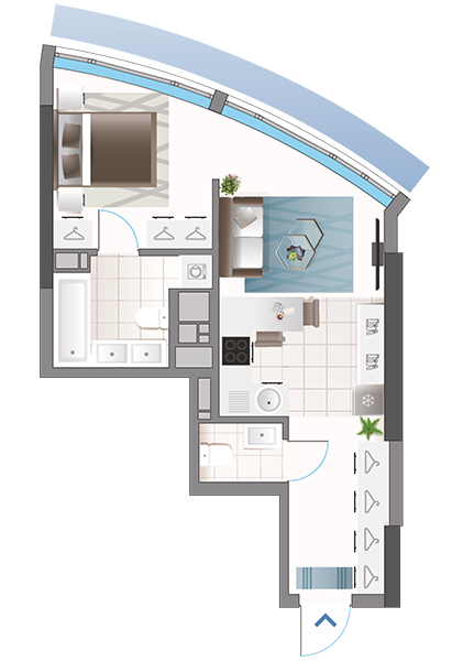 1-кімнатна 38.92 м² в ЖК Oasis від 24 200 грн/м², Київ