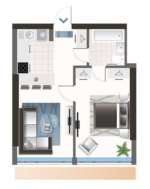 1-кімнатна 42.65 м² в ЖК Oasis від 44 000 грн/м², Київ