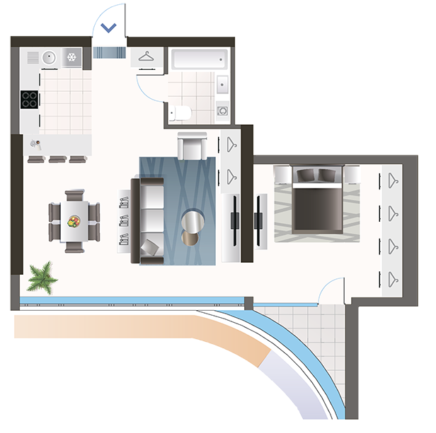 1-кімнатна 62.01 м² в ЖК Oasis від 24 200 грн/м², Київ