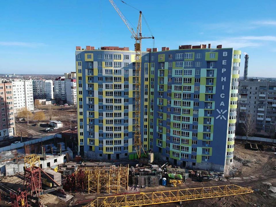 Хід будівництва ЖК Вернісаж, лют, 2020 рік