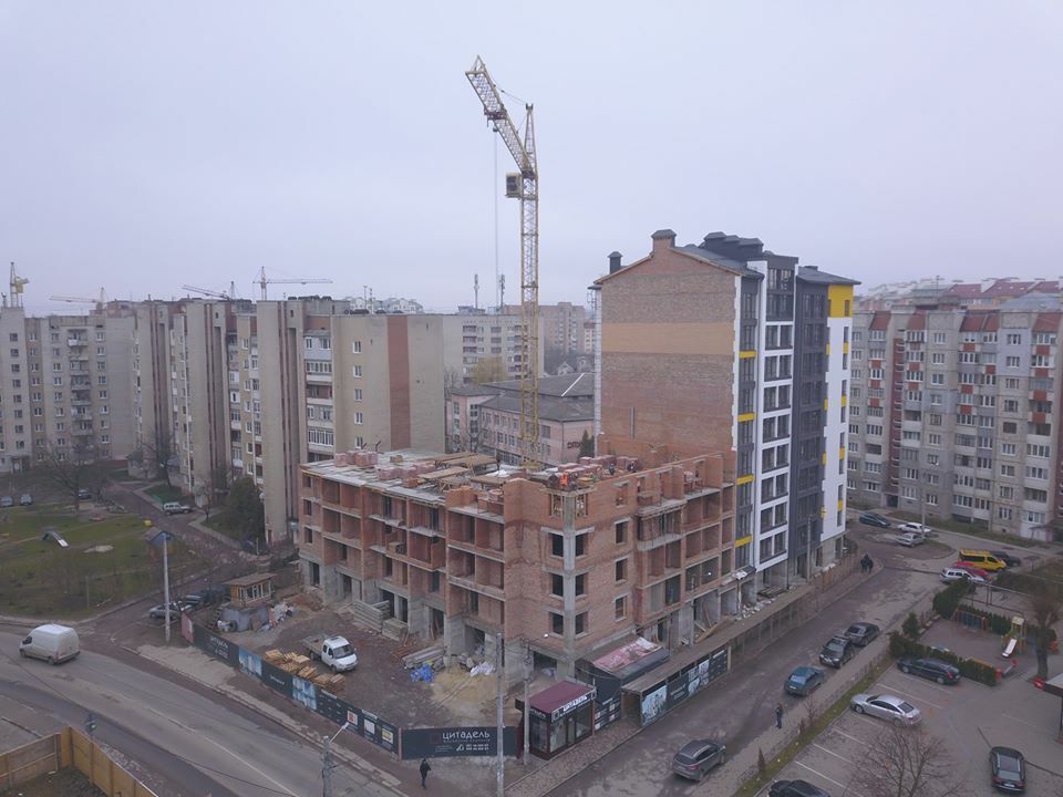 Хід будівництва ЖК Цитадель-2, лют, 2020 рік