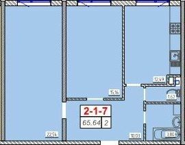 2-комнатная 65.64 м² в ЖК Сорок девятая жемчужина от 21 850 грн/м², Одесса
