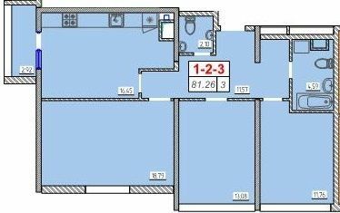 3-комнатная 81.26 м² в ЖК Сорок девятая жемчужина от 21 100 грн/м², Одесса