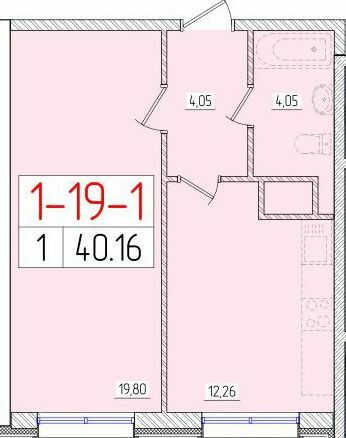 1-кімнатна 40.16 м² в ЖК П'ятдесят шоста перлина від 17 350 грн/м², Одеса