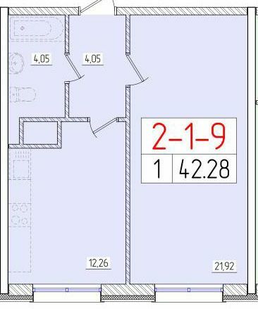 1-кімнатна 42.28 м² в ЖК П'ятдесят шоста перлина від 17 350 грн/м², Одеса