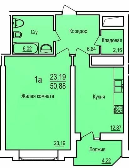 1-комнатная 50.88 м² в ЖСК Поющий фонтан от 24 000 грн/м², Одесса