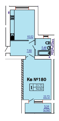 1-кімнатна 54.84 м² в ЖК Перемога від 30 050 грн/м², Одеса