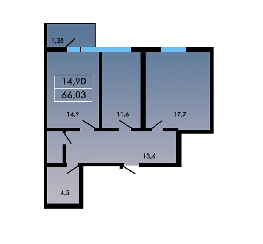 2-кімнатна 66.03 м² в ЖК ЛісSky від 20 500 грн/м², Одеса
