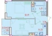 1-комнатная 36.61 м² в ЖК Пространство на Неделина от 26 400 грн/м², Одесса
