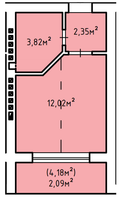 1-кімнатна 20.28 м² в ЖК Дружний Двір від 12 700 грн/м², с. Солонка
