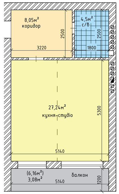 1-комнатная 42.87 м² в ЖК Дружный Двор от 15 650 грн/м², с. Солонка