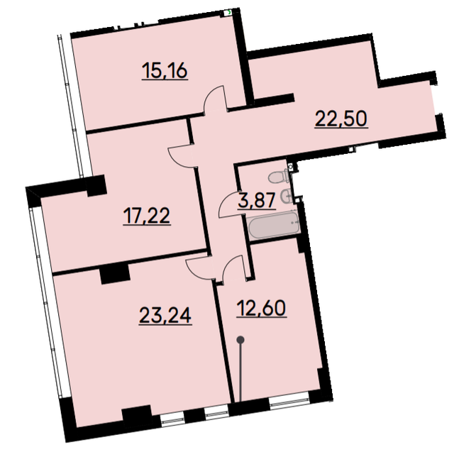 3-кімнатна 94.59 м² в ЖК Bauhaus від 32 200 грн/м², Харків