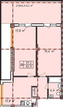 2-комнатная 65.9 м² в ЖК Comfort Hall от 23 885 грн/м², Одесса