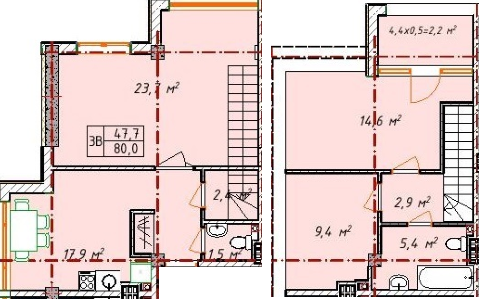 Двухуровневая 80 м² в ЖК Comfort Hall от 22 900 грн/м², Одесса