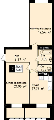 2-комнатная 72.05 м² в ЖК Sea Town от 20 850 грн/м², Одесса