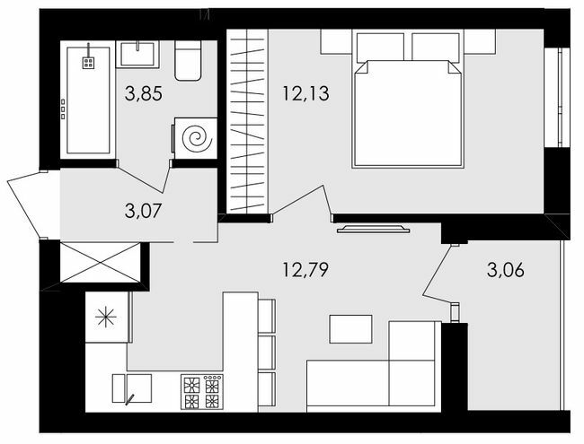 1-кімнатна 34.9 м² в ЖК Avalon Holiday від забудовника, с. Сокільники