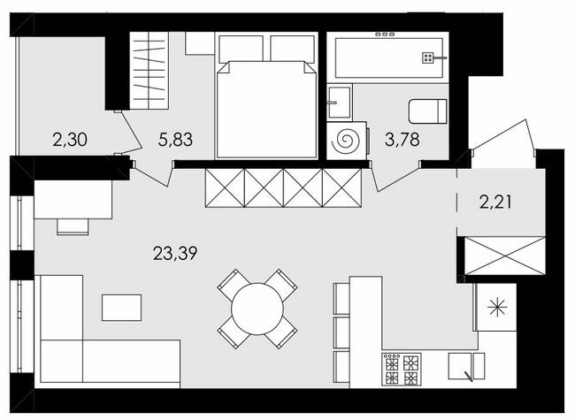 1-комнатная 37.5 м² в ЖК Avalon Holiday от застройщика, с. Сокольники