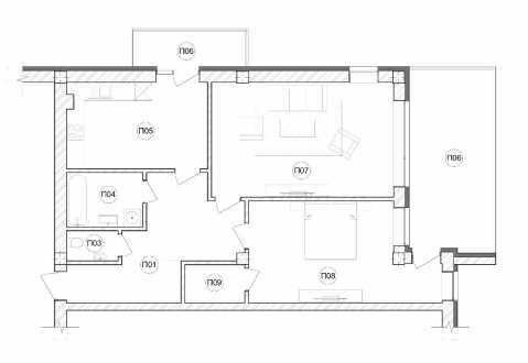 2-кімнатна 88.5 м² в ЖК Baltiysʹka Hall від 42 200 грн/м², Львів