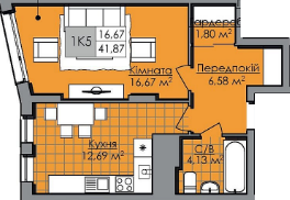 1-кімнатна 41.87 м² в ЖК Нове Життя від 18 000 грн/м², Львів