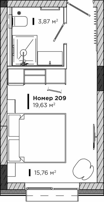 1-комнатная 19.63 м² в Апарт-комплекс LEV CITY от 81 100 грн/м², Львов