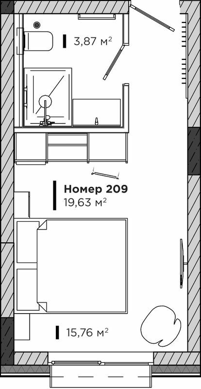 1-кімнатна 19.63 м² в Апарт-комплекс LEV CITY від 81 100 грн/м², Львів