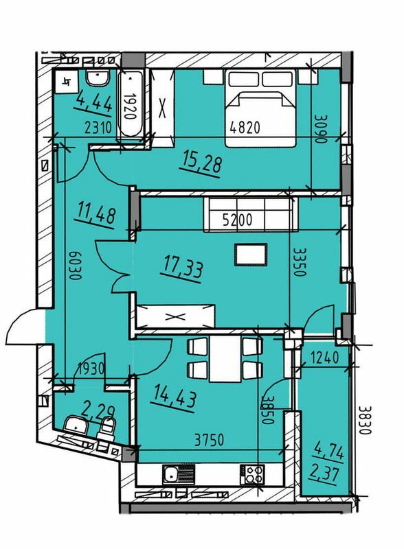 2-кімнатна 66.83 м² в ЖК Велика Британія від 21 255 грн/м², Львів