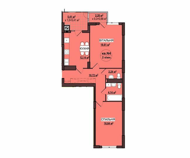 2-комнатная 71.76 м² в ЖК Старый Сихов от 16 500 грн/м², Львов