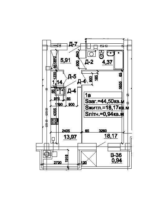 1-комнатная 44.5 м² в ЖК Західна вежа от 14 700 грн/м², Львов