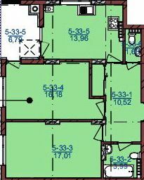 2-комнатная 66.6 м² в ЖК на ул. Тернопольская, 42 от 14 650 грн/м², Львов