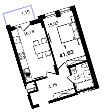 1-кімнатна 41.63 м² в ЖК BARCELONA від 35 400 грн/м², Львів