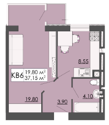 1-кімнатна 37.5 м² в ЖК Родинна казка від 8 500 грн/м², смт Запитів